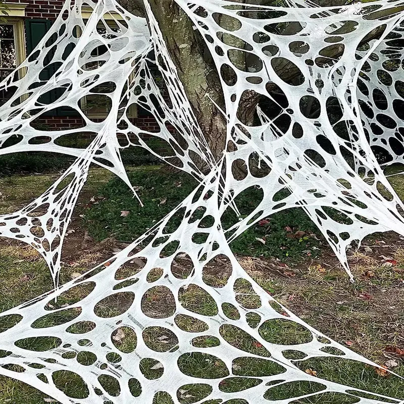 Gruselige Halloween-Spinnweb-Dekoration