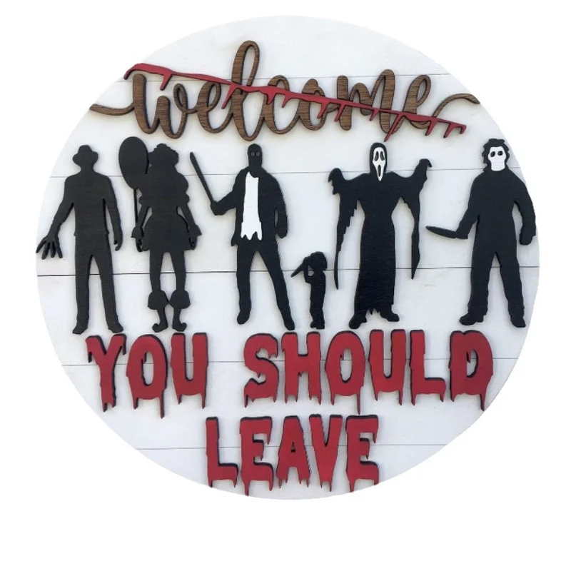 Halloween-Themen Holz Wanddeko