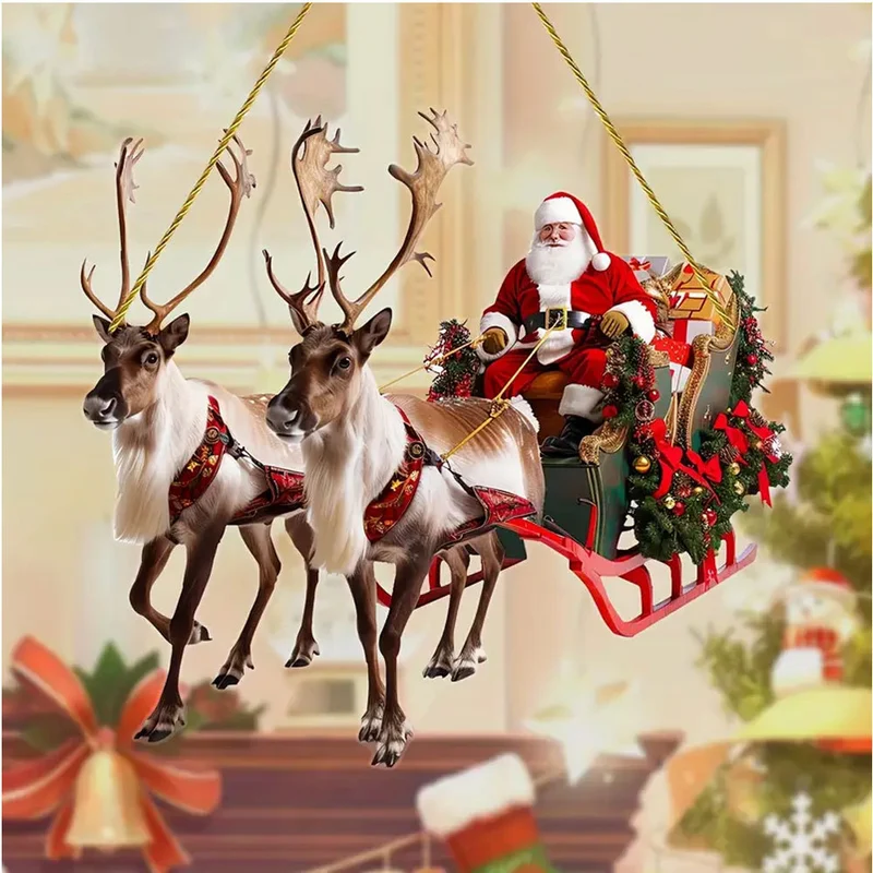 Weihnachtlich dekorativer Schlitten