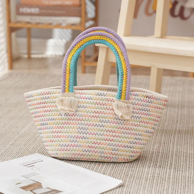 Dekorative Geflochtene Strohtasche Karnz