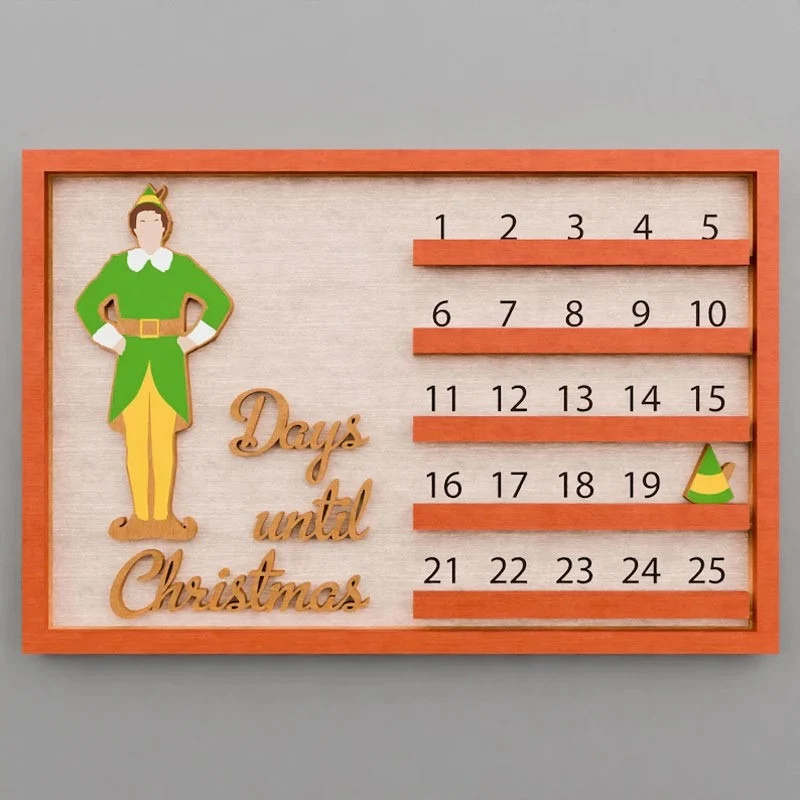 Advent Countdown Wanddekoration