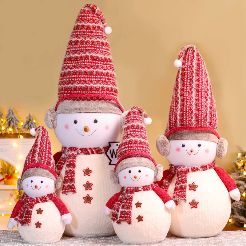Dekorative Plüsch-Schneemann-Figur