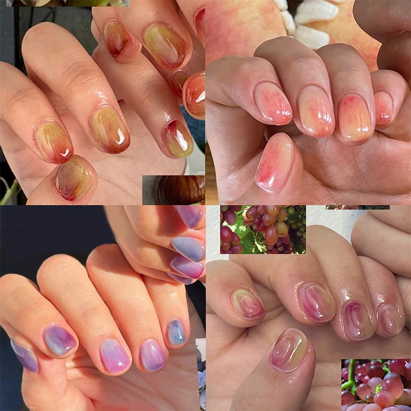Iridescent Swirl Press-On Nagelkunst