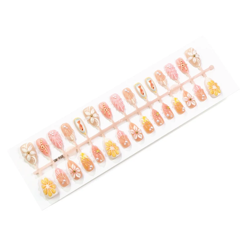 Seaside-Themen Press-On Nagelkunstset