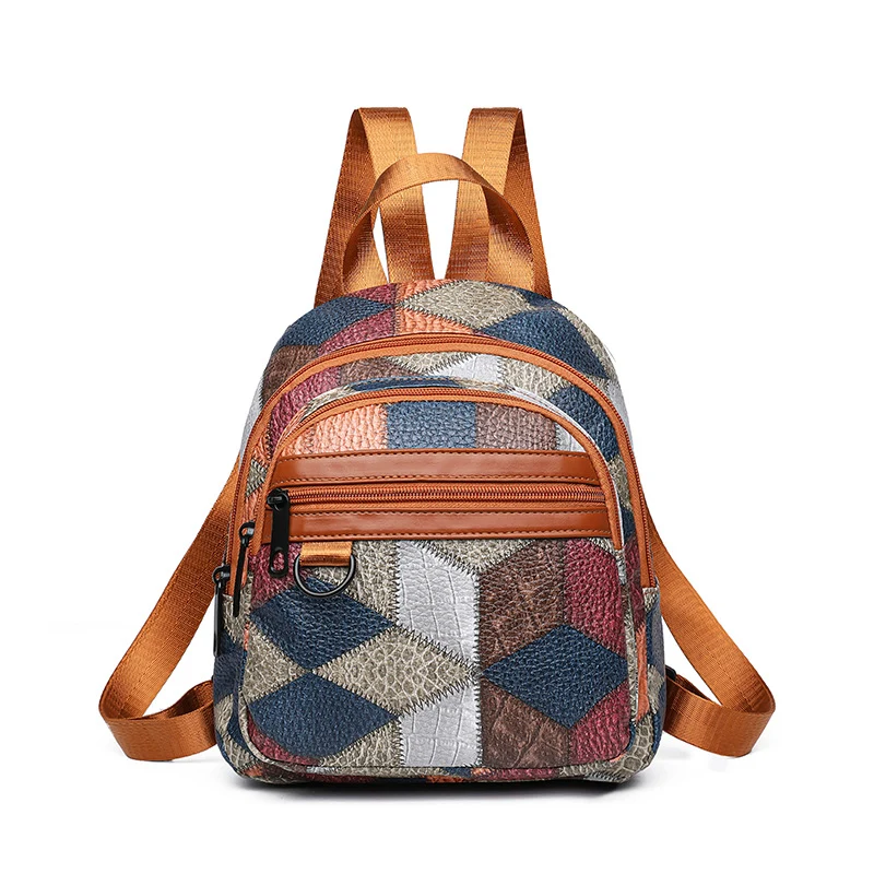 Stylische geometrisch gemusterte Mini-Rucksack für Frauen Karnz