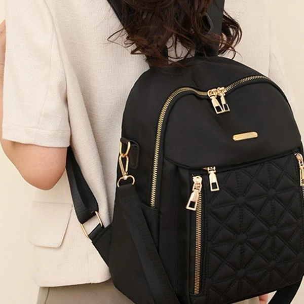 Damen gesteppter Mehrfachtaschen Rucksack Karnz