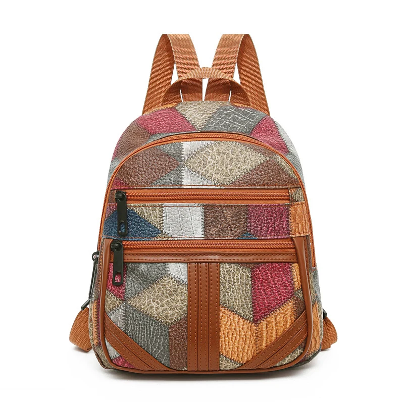 Damen Geometrisches Muster Mini Rucksack Karnz