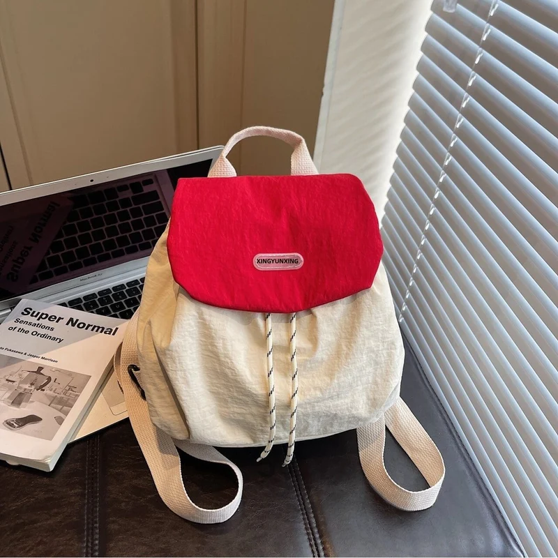Damen Kompakter Vielseitiger Kordelzug Rucksack Karnz
