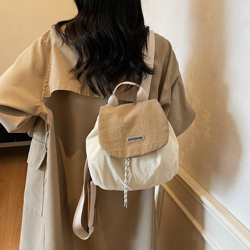 Damen Kompakter Vielseitiger Kordelzug Rucksack Karnz