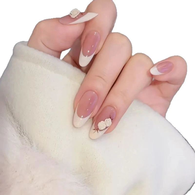 Elegante französische Tipp dekorative Nagelverlängerungen 1790864885