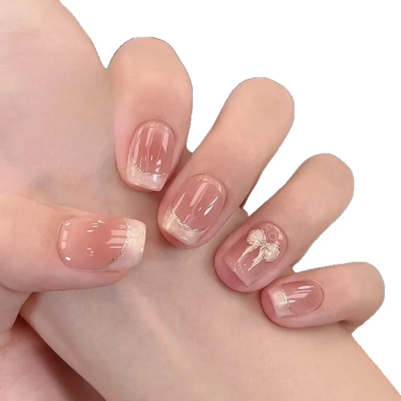 Elegante französische Spitze Acryl-Nagelerweiterungen