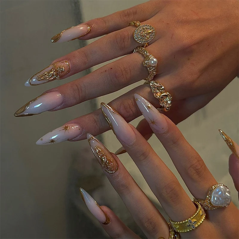 Luxuriöses Stiletto-Nagelkunst-Set