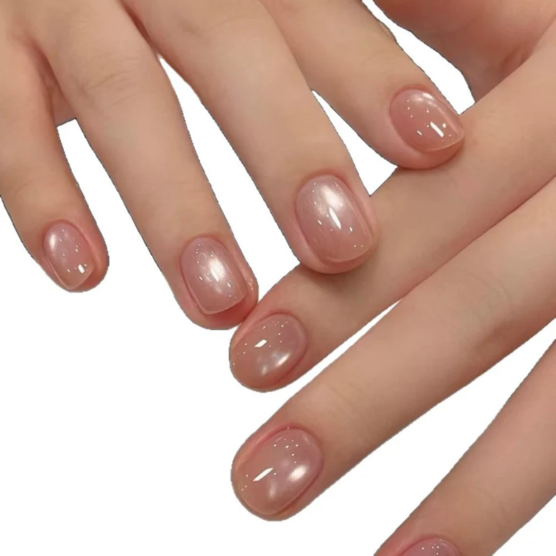 Glänzende natürliche Gel-Nagelverlängerungen