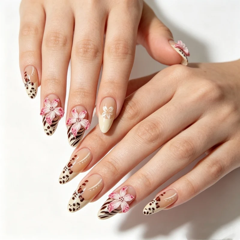 Glänzende Nagelkunstverzierungen