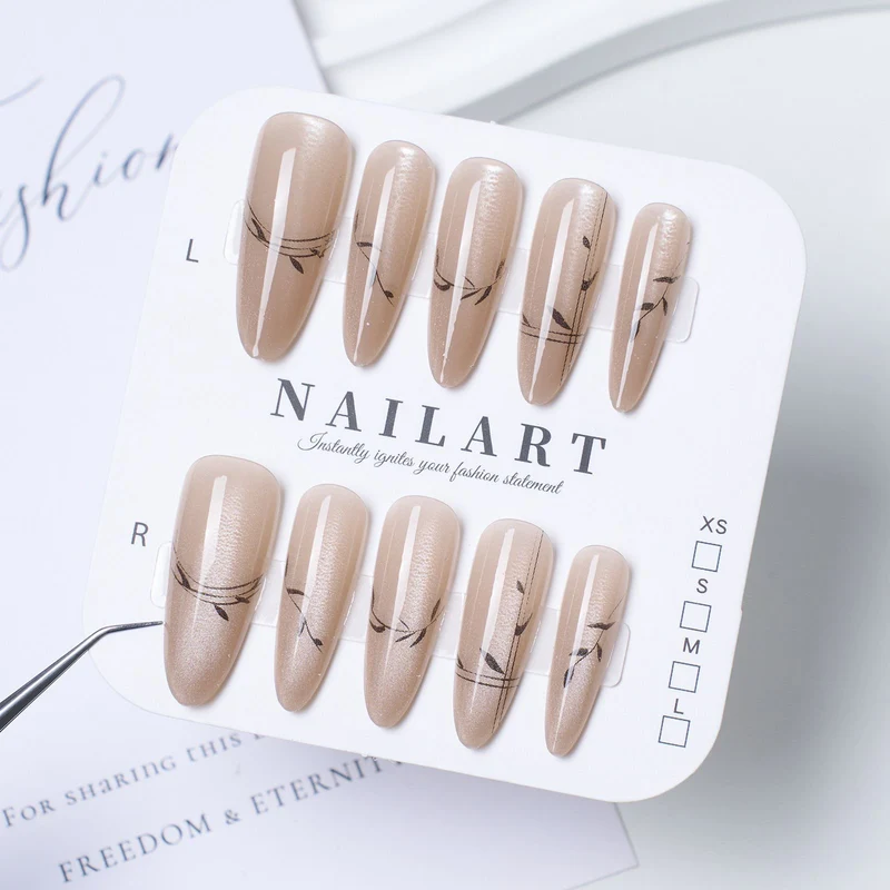 Press-On Leopardenmuster Nagelspitzen