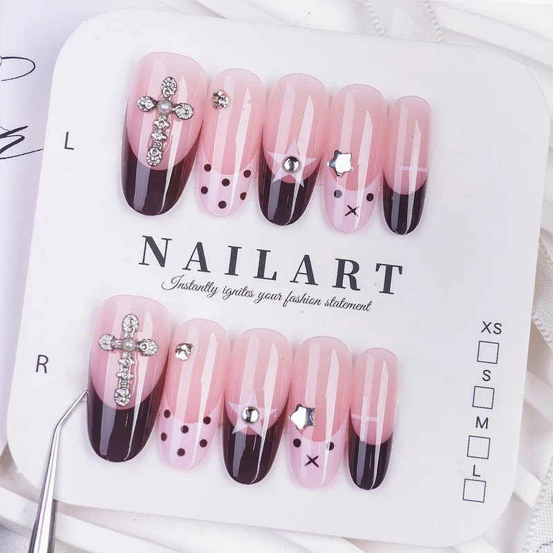 Press-On Leopardenmuster Nagelspitzen