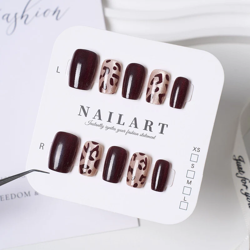 Press-On Leopardenmuster Nagelspitzen
