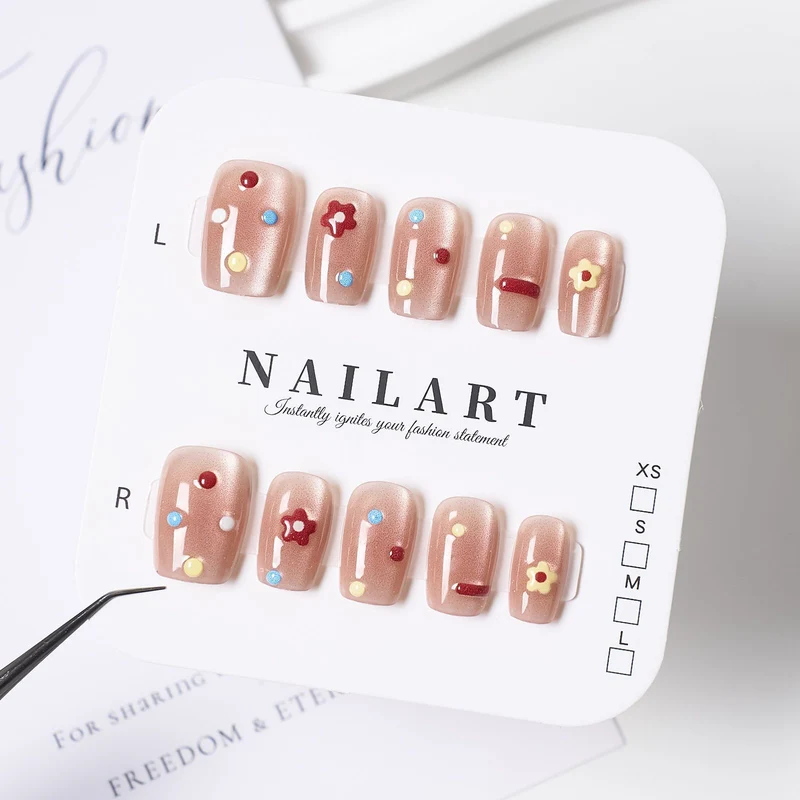 Press-On Leopardenmuster Nagelspitzen