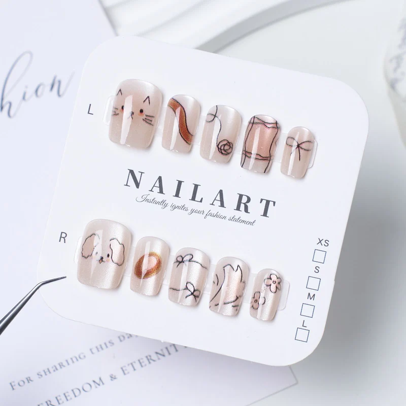 Press-On Leopardenmuster Nagelspitzen