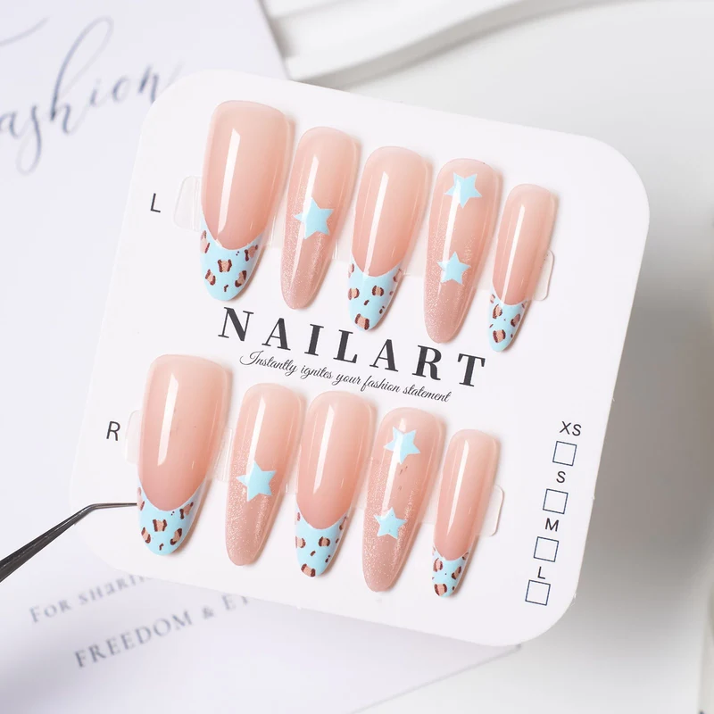 Press-On Leopardenmuster Nagelspitzen