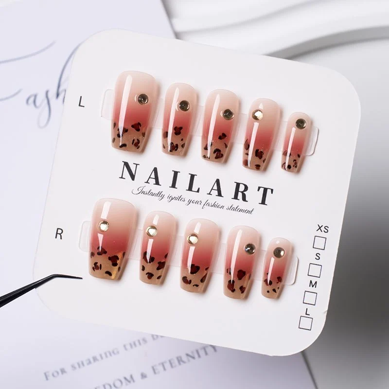 Press-On Leopardenmuster Nagelspitzen