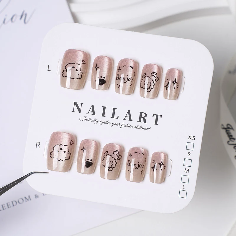 Press-On Leopardenmuster Nagelspitzen