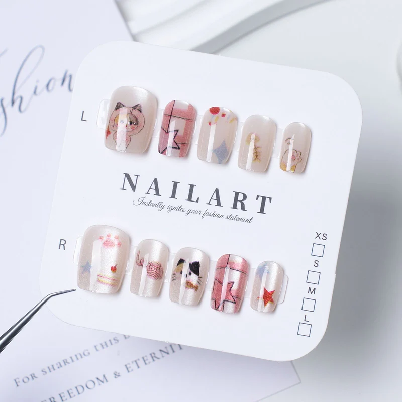 Press-On Leopardenmuster Nagelspitzen