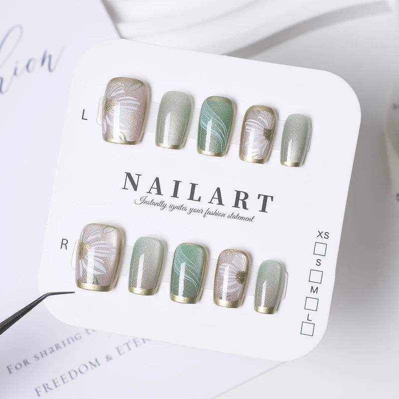 Press-On Leopardenmuster Nagelspitzen