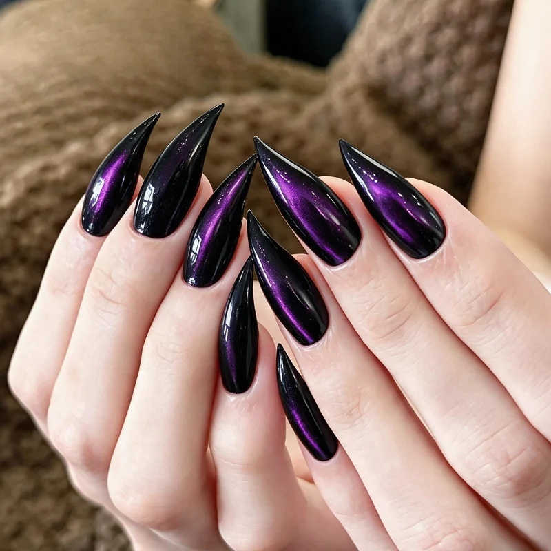 Gothic Stiletto Press-On Nagelkunst