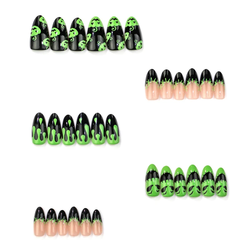 Gothic-inspiriertes Themen-Press-On-Nagelkunst-Set