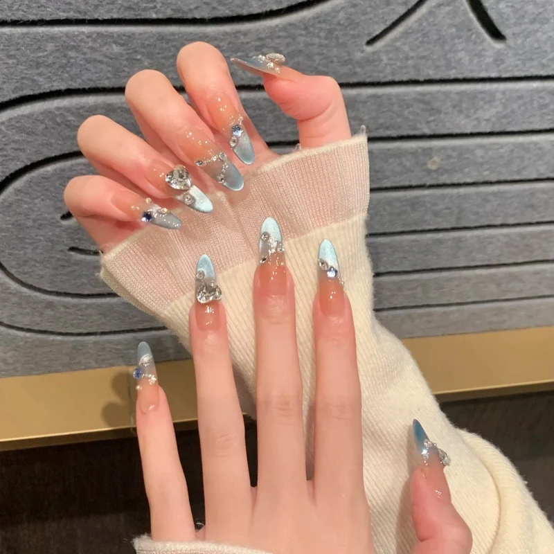 Premium Glänzende Quadratische Press-On-Nagelerweiterungen