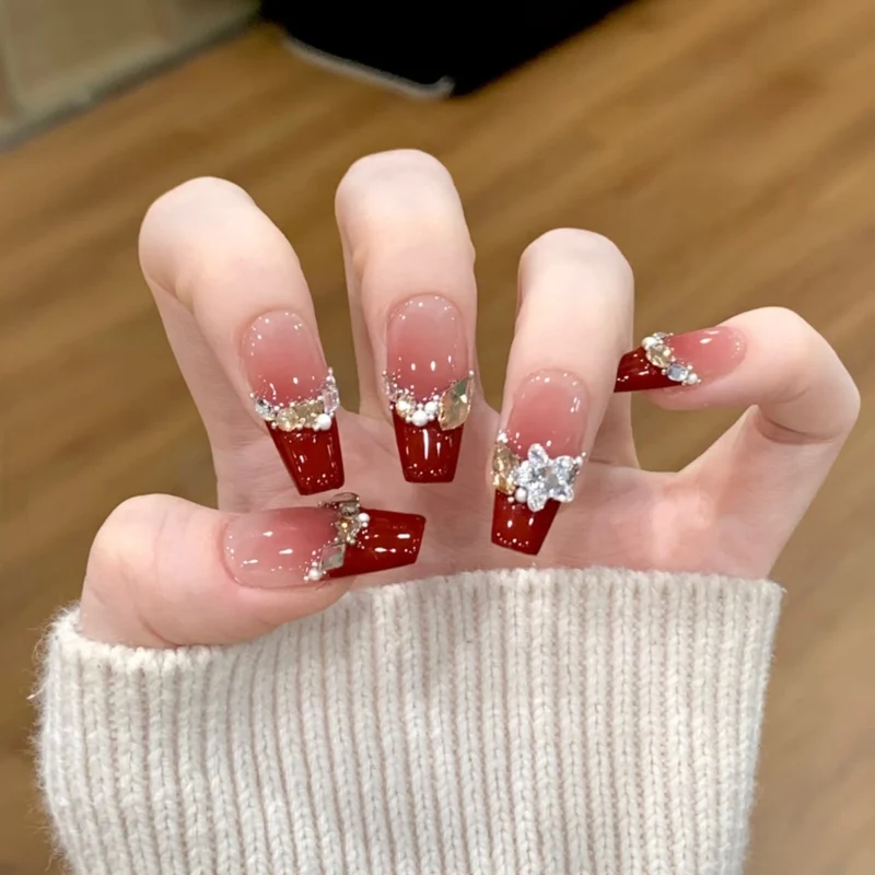 Premium Glänzende Gel Nagelverlängerungen