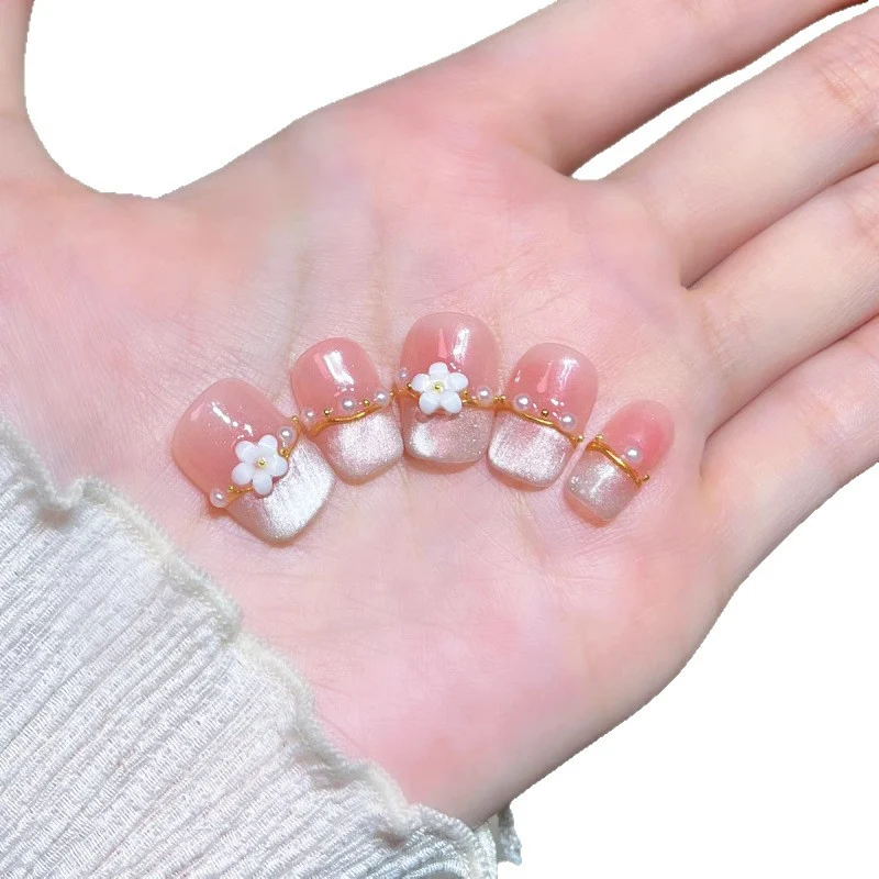 Dekorative Florale Nagelkunstverlängerungen