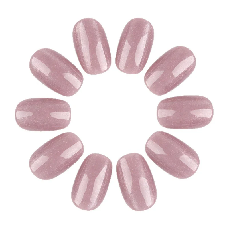 Glamouröse Shimmer Gel-Nagelverstärkungen