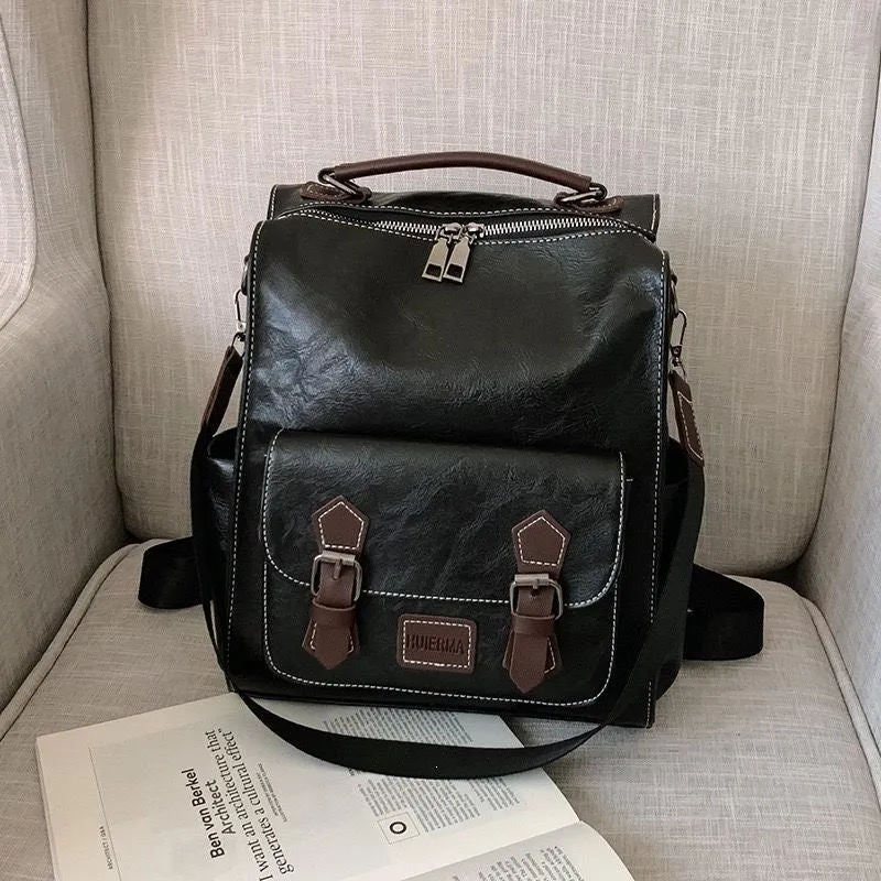 Multifunktionaler Leder-Rucksack Karnz