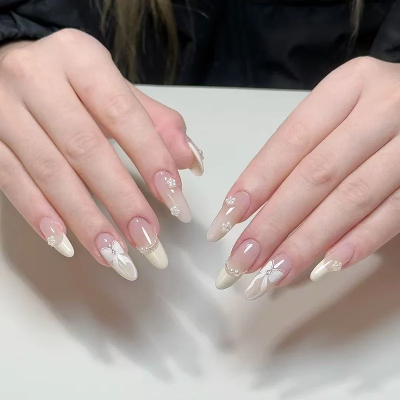 Dekorative Emaille Nagelkunstverlängerungen