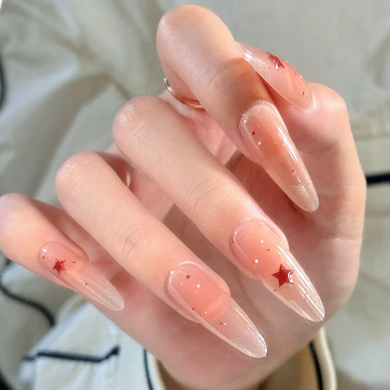 Dekorative Emaille Nagelkunstverlängerungen