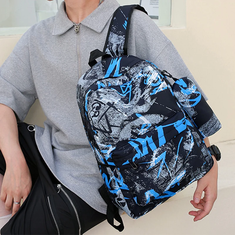 Graffiti-Druck Multifunktionaler Rucksack-Set Karnz