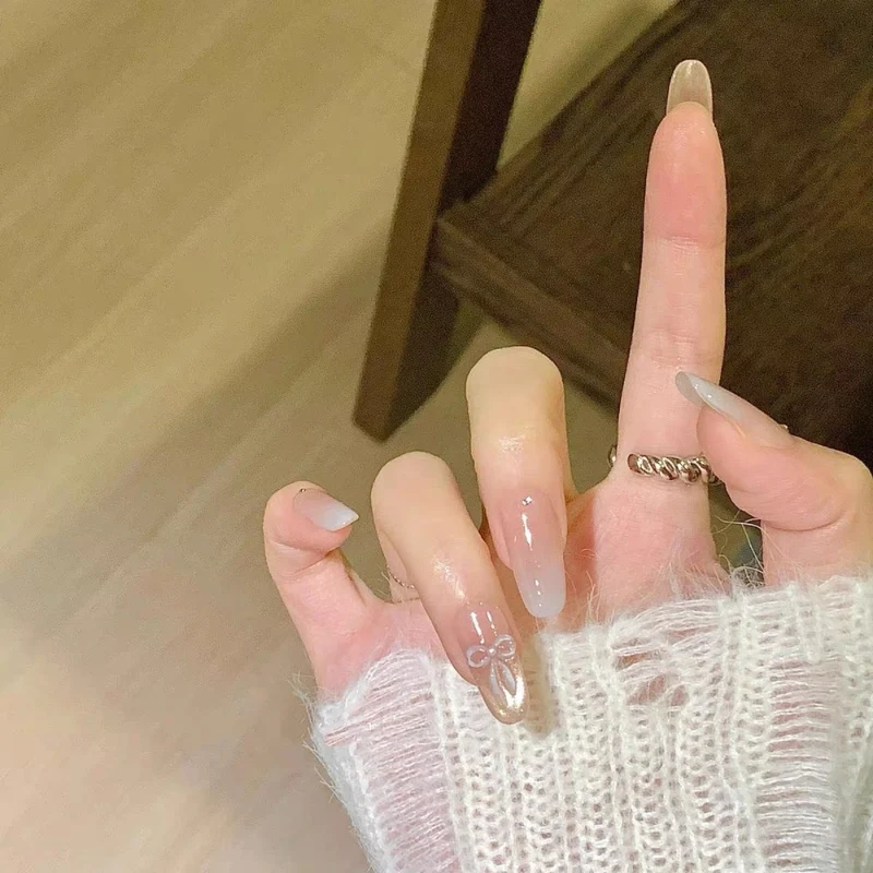 Elegante Glitternde Stiletto Nail Extensions