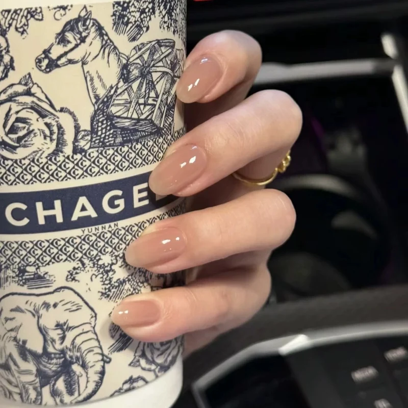 Floral Verzierter Press-On-Nagelset