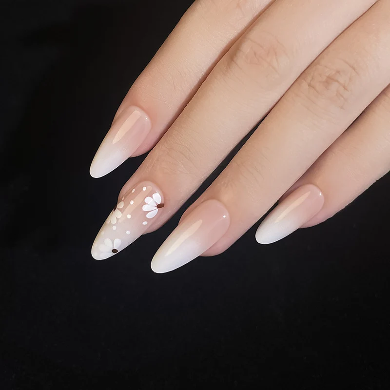 Floral Design Stiletto Press-On Nägel