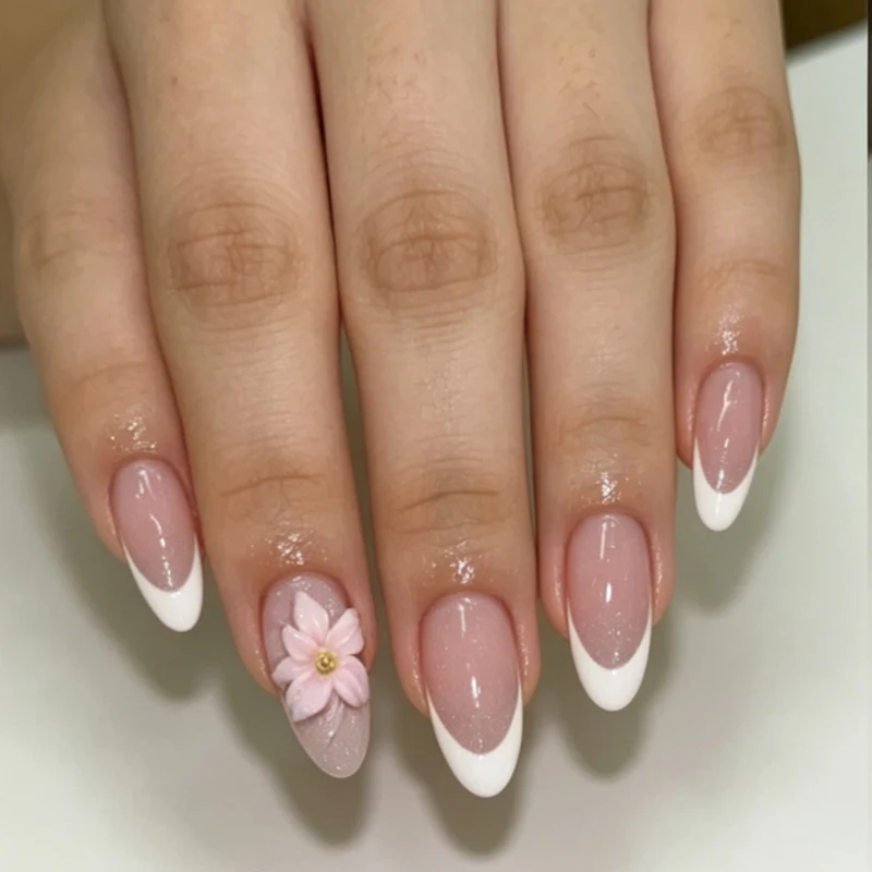 Florales Design Stiletto Nagelverbesserungen