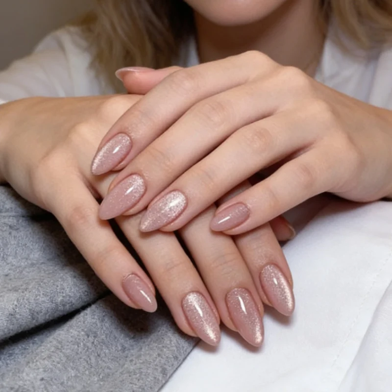 Elegantes Glitzerndes Press-On-Nagelset