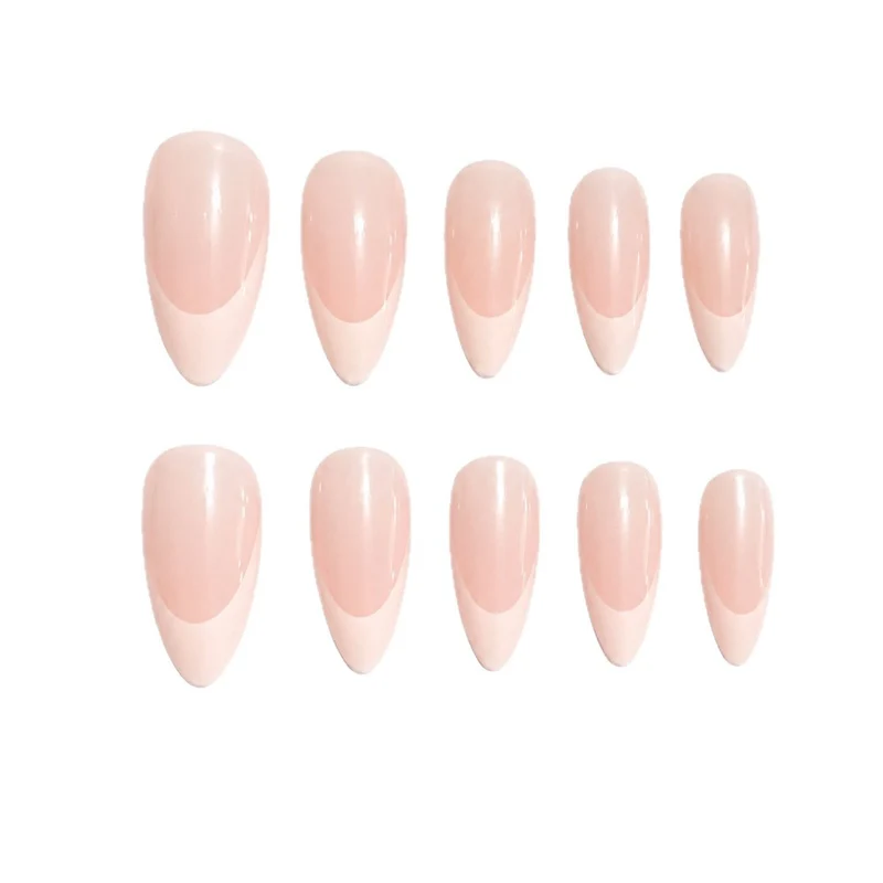 Elegante französische Tip Stiletto Nagelverstärkungen