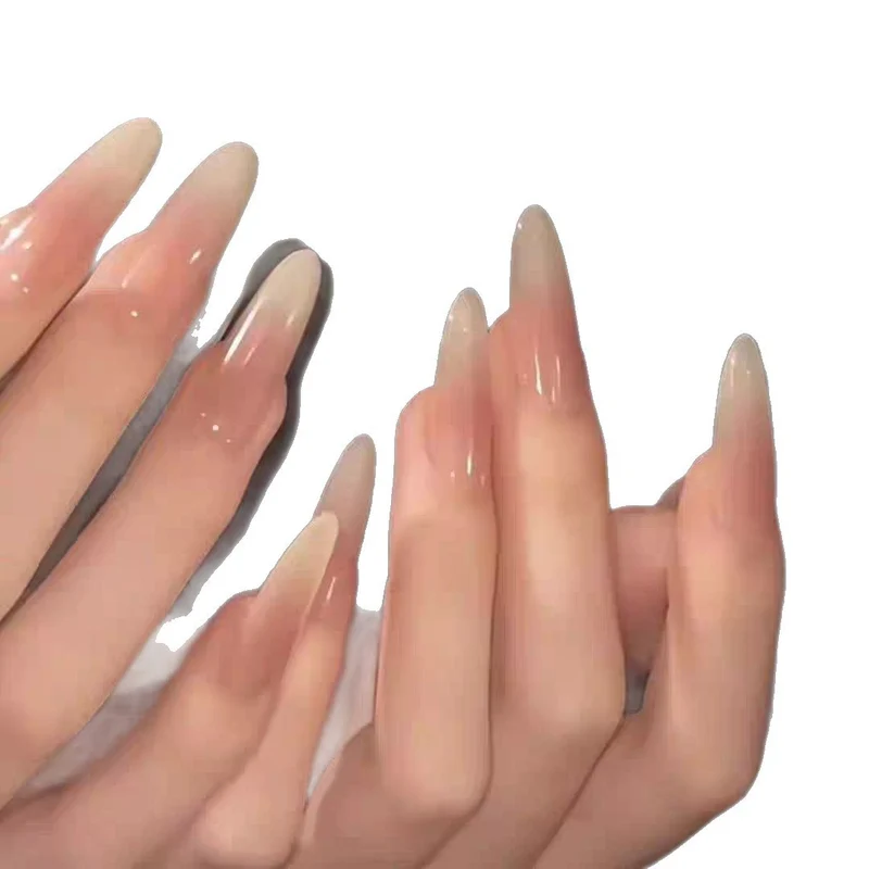 Elegante Französische Spitze Nagelkunst Verlängerungen
