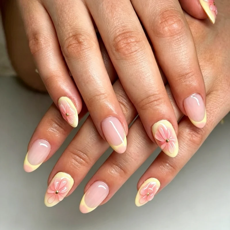 Blumenmuster Gel-Nagelverstärkungen
