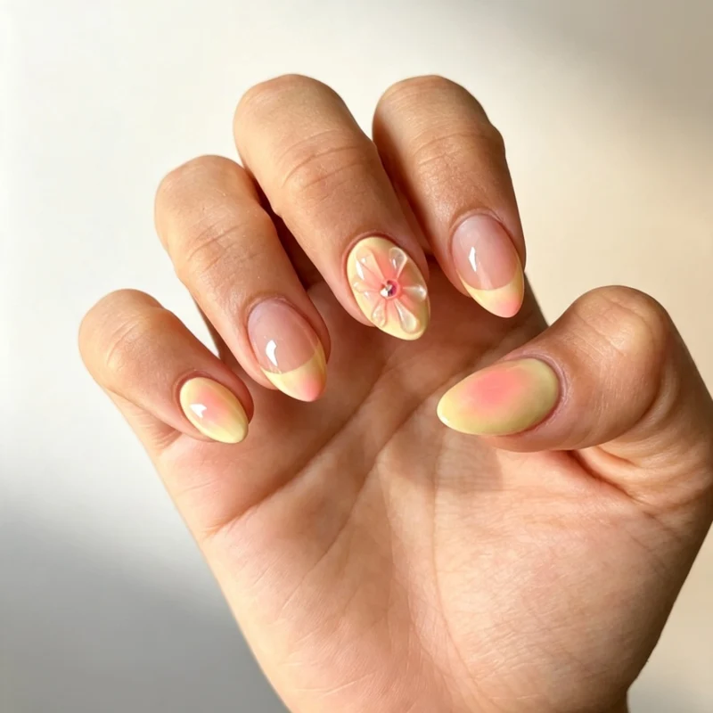 Blumenmuster Gel-Nagelverstärkungen
