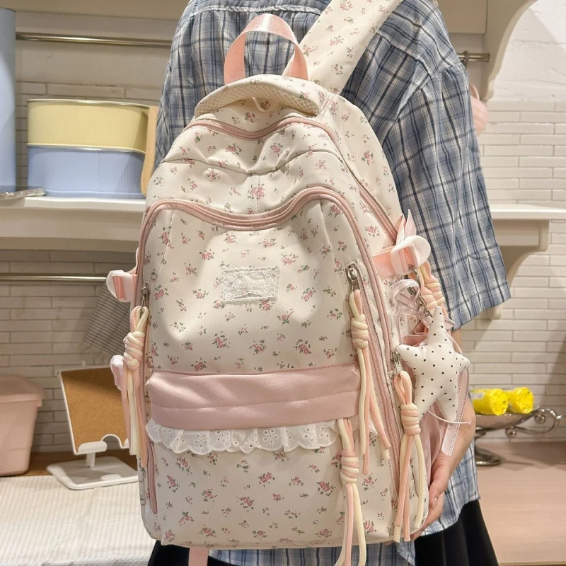 Stylische Blumenmuster-Rucksack Karnz