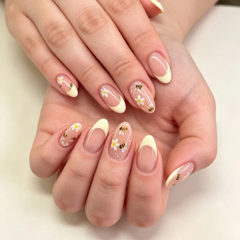 Elegante florale Maniküre