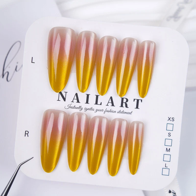 Schmetterling-inspirierte Stiletto Press-On Nägel